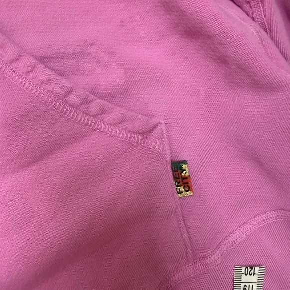 FREE CITY Pink COTTON HOODIE size 1 - small - Picture 5 of 9
